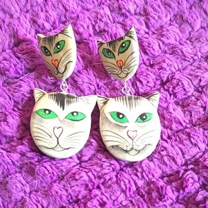 🐱Whimsical cat earrings🐱